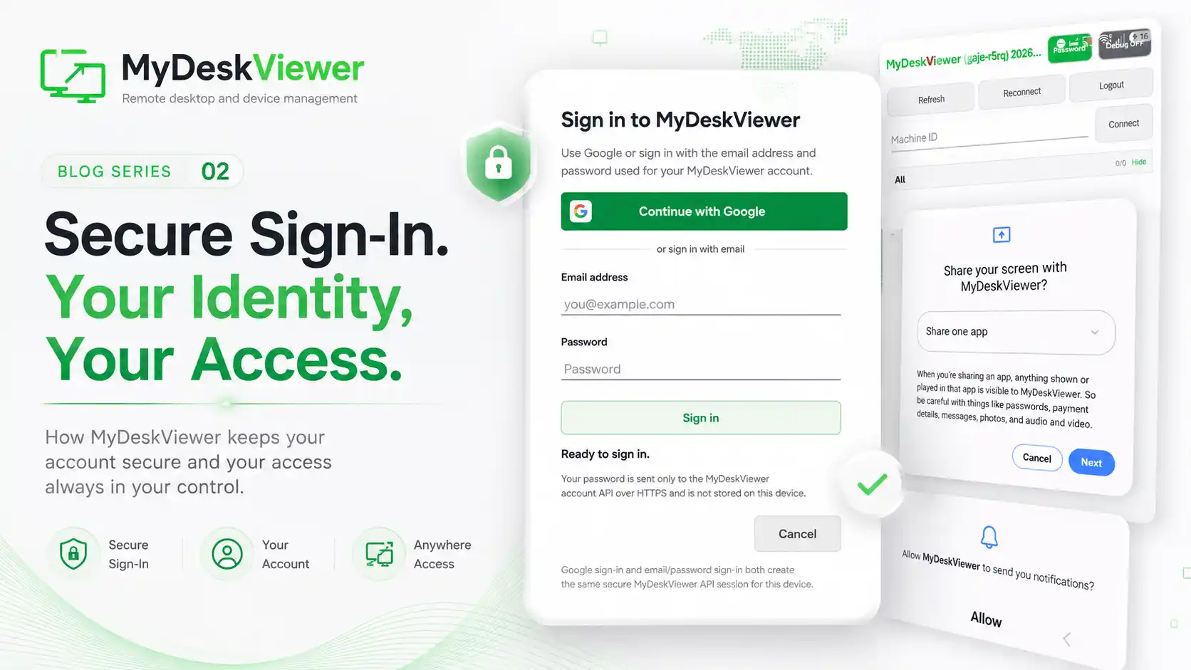 From a simple prototype to secure sign-in