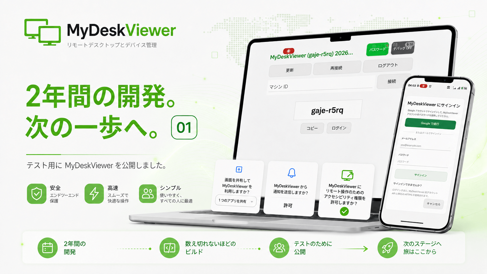 開発開始から約2年、MyDeskViewerをついにテスト公開します
