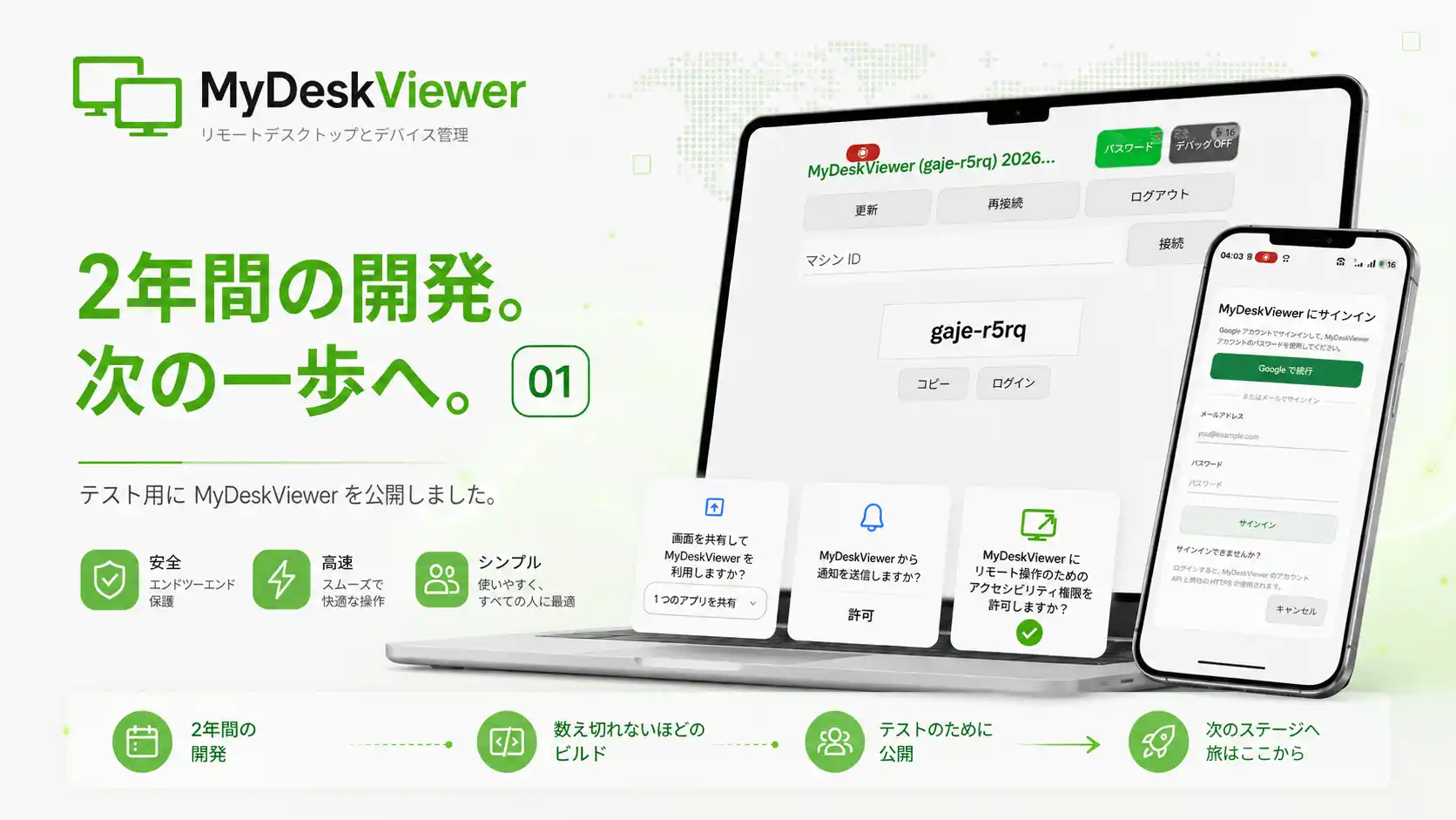開発開始から約2年、MyDeskViewerをついにテスト公開します