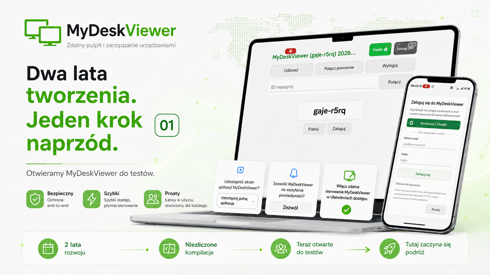 Po dwóch latach pracy MyDeskViewer wreszcie trafia do testów